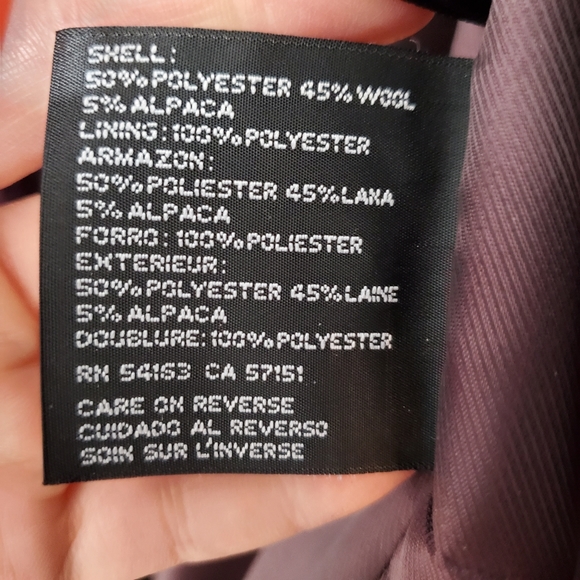 JONES NEW YORK Long Wool Trench Coat - Picture 7 of 8